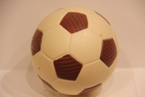 Voetbal groot 23 cm Wit Bi-Color